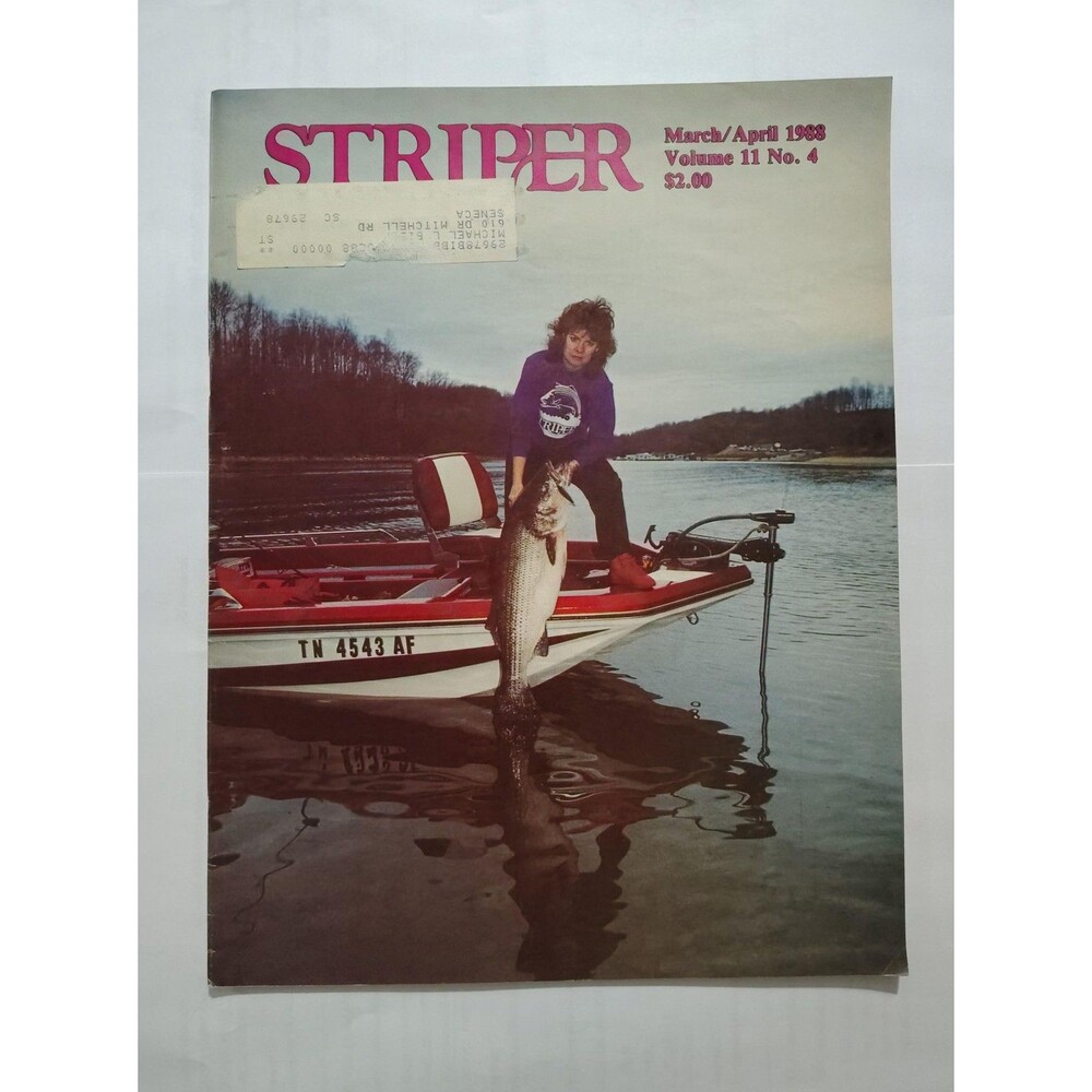 Vintage Striper Magazine March April 1988 Vol 11 No 4 Stripers Fishing Boat Out